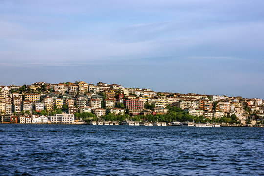 Istanbul Bosporus seafront houses, Turkey