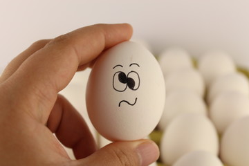 Fototapeta na wymiar surprised egg