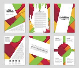 Abstract vector layout background set. For art template design, list, front page, mockup brochure theme style, banner, idea, cover, booklet, print, flyer, book, blank, card, ad, sign, sheet,, a4