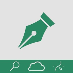 fountain pen icon stock vector illustration flat design