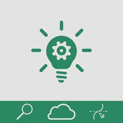 bulb icon stock vector illustration flat design