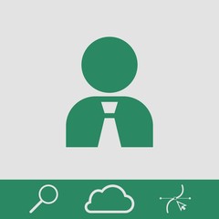 Man icon stock vector illustration flat design