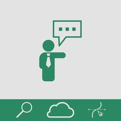 speaking of people, the chat icon stock vector illustration