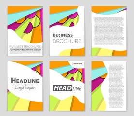 Obraz premium Abstract vector layout background set. For art template design, list, front page, mockup brochure theme style, banner, idea, cover, booklet, print, flyer, book, blank, card, ad, sign, sheet,, a4