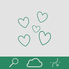 heart icon stock vector illustration flat design