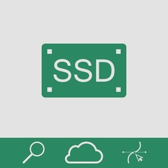 ssd icon stock vector illustration flat design