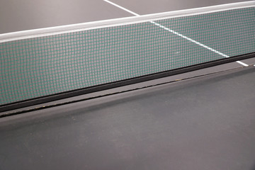 close up on pingpong net on the table