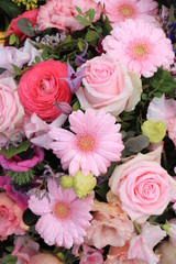 Pink floral wedding decoration