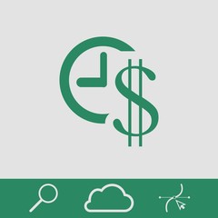 money time icon stock vector illustration flat design