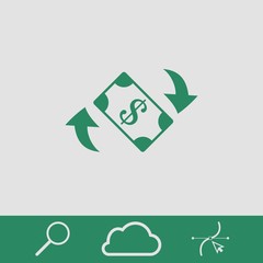 dollar money icon stock vector illustration flat design