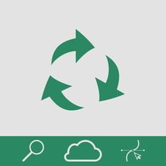 Obraz premium recycling icon stock vector illustration flat design