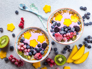 Smoothie with berry and fruit