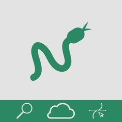 snake icon stock vector illustration flat design