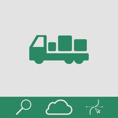 truck icon stock vector illustration flat design