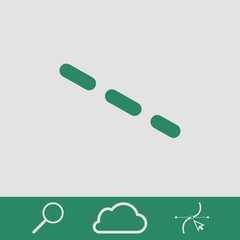 dash-dotted line icon stock vector illustration flat design