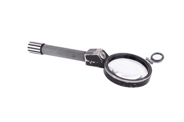 Isolated duble magnifying glass on a white background, expert tools