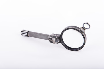 Double magnifying glass on a white background, expert tools