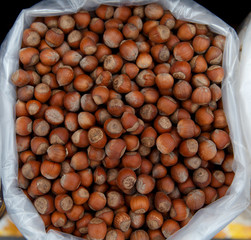 hazelnut in a bag on fair.