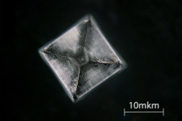 Micro Photo of the Crystal of Table Salt