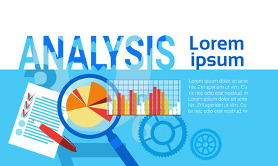 Analysis Data Statistics Finance Graph Financial Business Chart Flat Vector Illustration