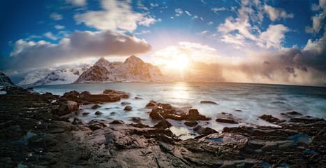 Sunrise on north sea. Norway