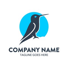 Unique Hummingbird Logo Template