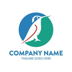 Unique Hummingbird Logo Template