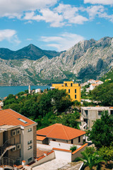Fototapeta na wymiar Villa by the sea. Montenegro, Kotor Bay, Adriatic sea