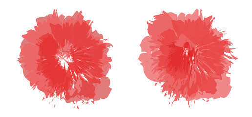 Bright scarlet roses.