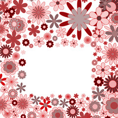 Flower background with frame