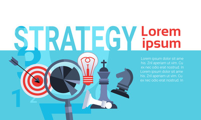 Business Concept Successful Strategy Planning, New Idea Development Flat Vector Illustration