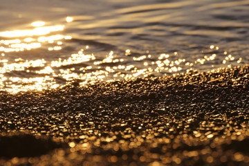 golden waves and sands (close up)