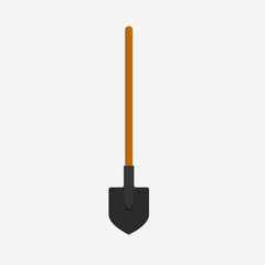 Fire shovel on white.