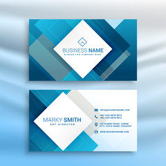 Naklejka premium blue abstract business card modern template