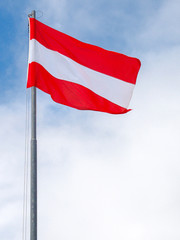 Austria waving flag, vertical frame
