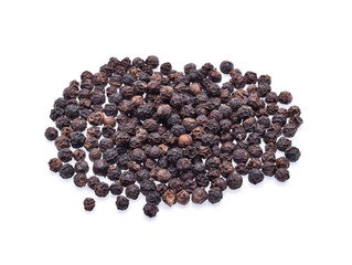 Black pepper isolated on white background
