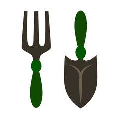 Garden equipment flat icon