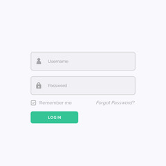 simple white login form design