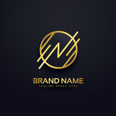 creative letter N premium logo design
