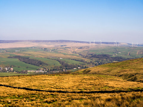 Beautiful Summer Like Weather On Moorland Above Burnley, Lancashire, UK