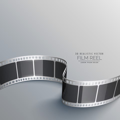cinema background with 3d film strip