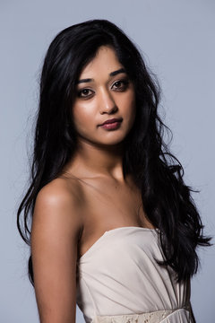 Beautiful indian teen model in a studio