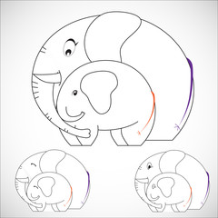 Nursing Animal Lover Cartoon in the merciful concept for the embracement sign. Vector and Illustration, EPS 10