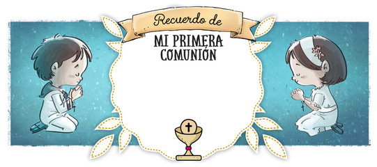 Felicitacion primera comunion. Recuerdo - 143803872