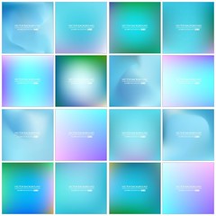 Abstract Creative concept vector multicolored blurred background set. For Web and Mobile Applications, art illustration template design, business infographic and social media, modern decoration