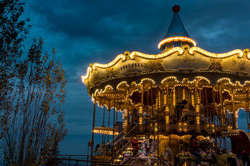 Merry-go-round at dusk