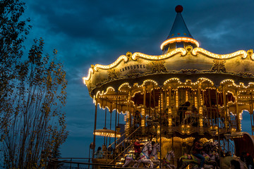 Merry-go-round at dusk © VladAndrei