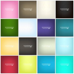 Abstract Creative concept vector multicolored blurred background set. For Web and Mobile Applications, art illustration template design, business infographic and social media, modern decoration
