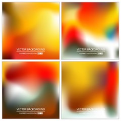 Abstract Creative concept vector multicolored blurred background set. For Web and Mobile Applications, art illustration template design, business infographic and social media, modern decoration