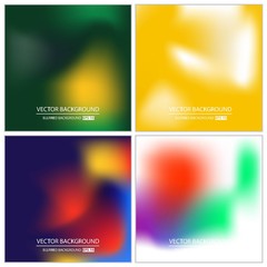 Abstract Creative concept vector multicolored blurred background set. For Web and Mobile Applications, art illustration template design, business infographic and social media, modern decoration